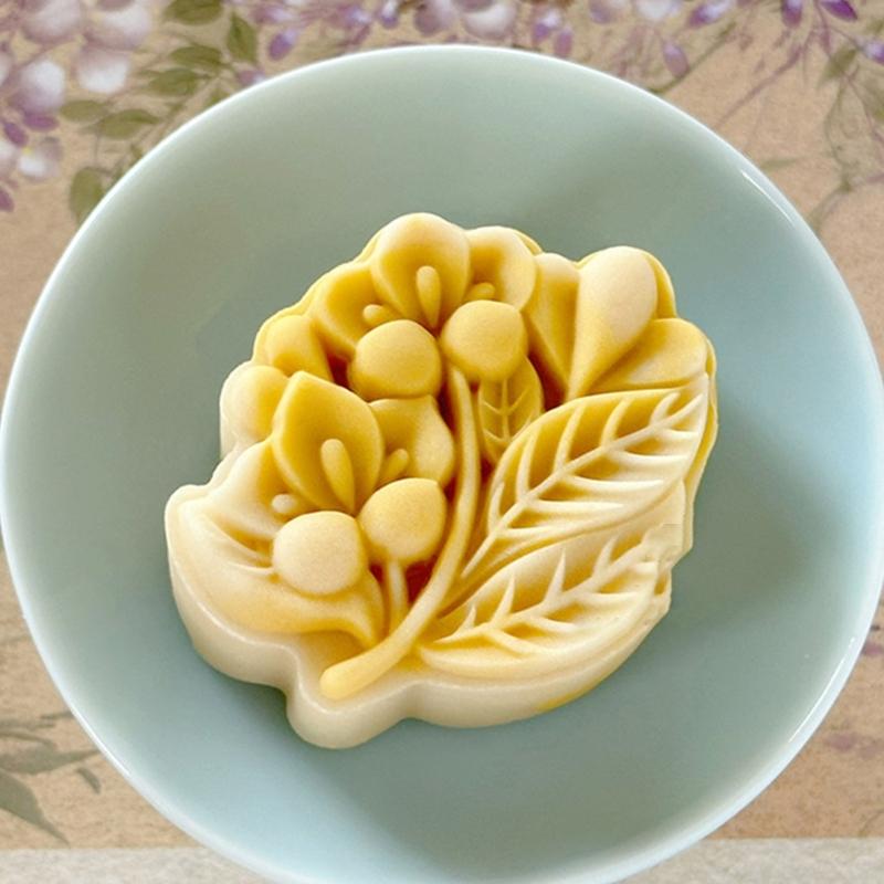 Dessert Molds Traditional Molds Set Flower Shape Cake Molds Set Pastry Molds ABS Texture Dessert Tool for Baking Use