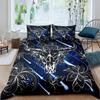 Cow Skull Duvet Cover Queen Sunflower Cattle/Bull Skeleton Bedding Set Botanical Floral Leaves Boho Tribal Polyester Quilt Cover