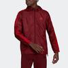 Adidas Striped Logo Print Sports Casual Hooded Jacket Men Outerwear Burgundy HE4319
