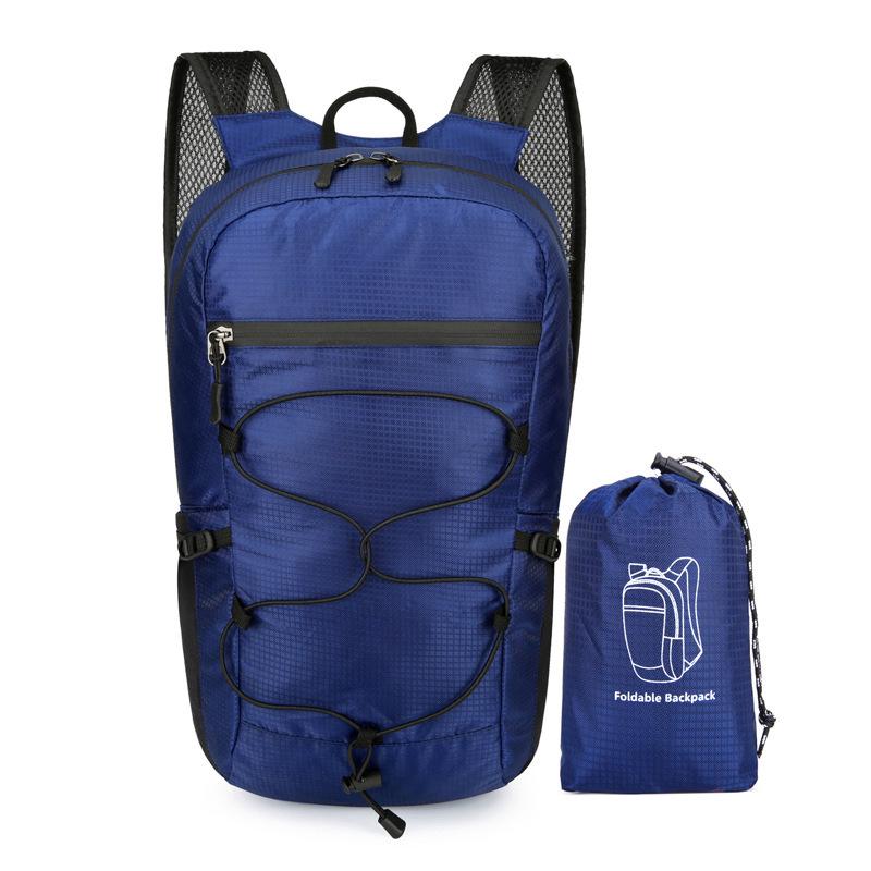 

Lightweight Waterproof Folding Backpack for Outdoor Activities - Double Shoulder, Large Capacity 20-35L темно-синий