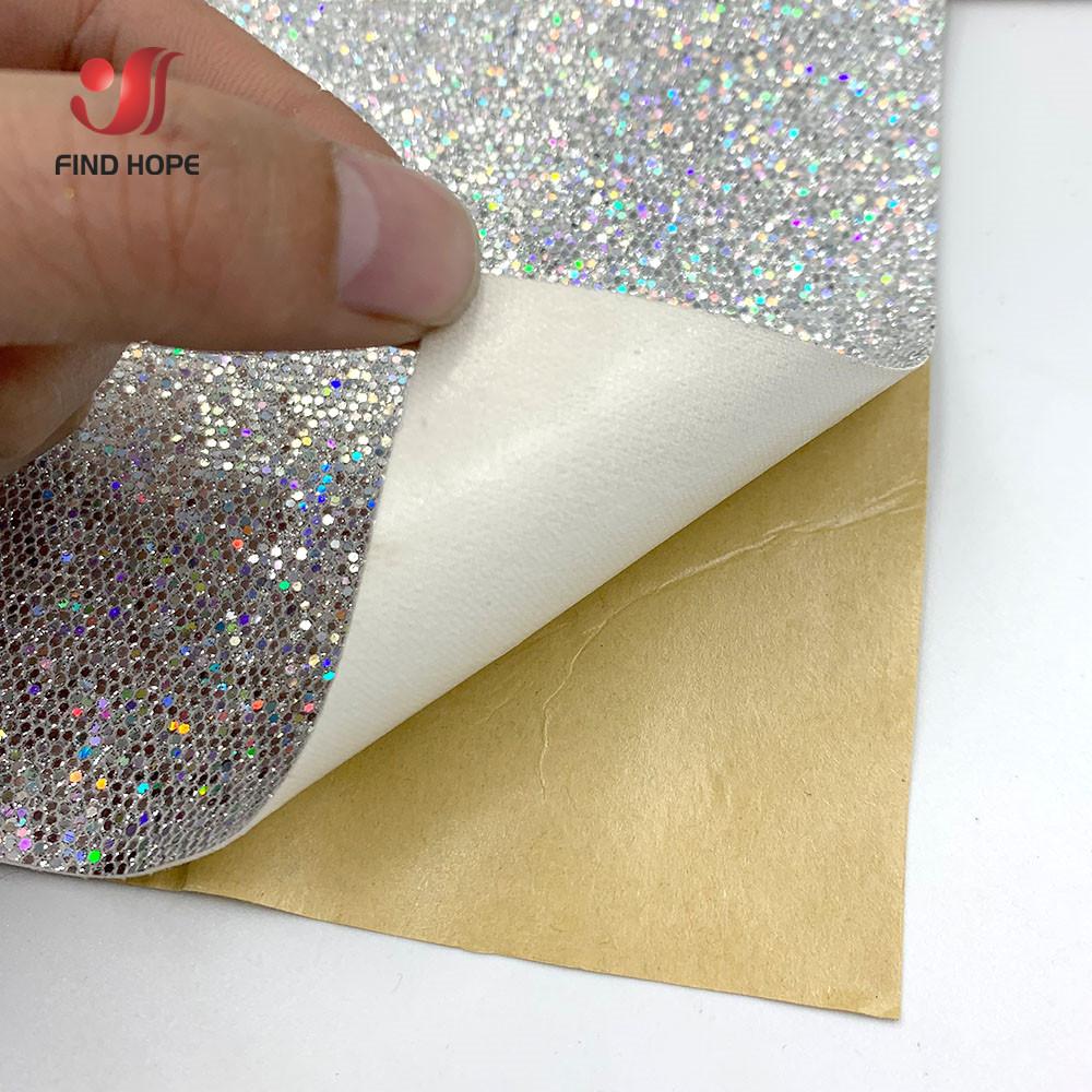 7 Sheets 20x30cm Bundle Self Adhesive Glitter Fabric for Stairs Wallpaper Sticker Border Festival Decoration Crafts DIY Handmade