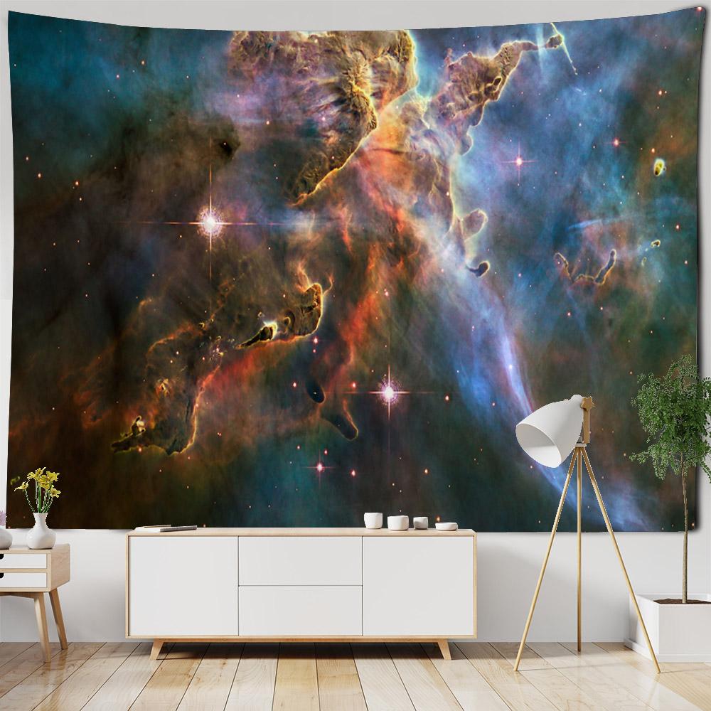 Starry Landscape Tapestry Hippie Bohemian Wall Hanging Cloth Living Room Dormitory Home Decoration Background Poster