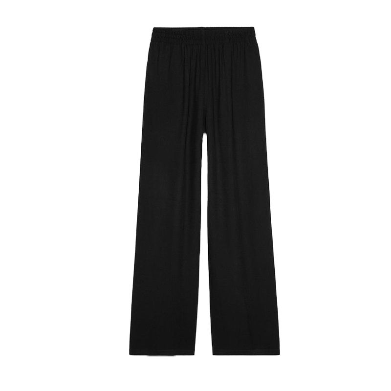 Spring and Summer Women's Clothing Elastic Waist High Waist Wide Leg Casual Pants 8741020 8372349 9929149