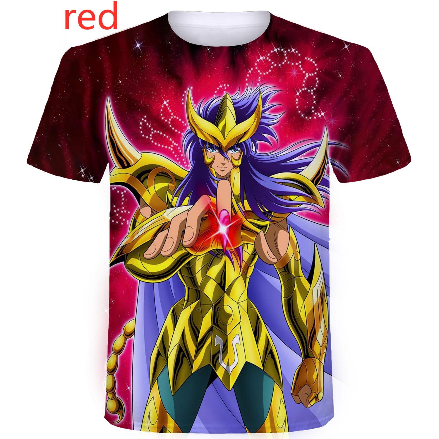 

Футболка Summer Saint Seiya с 3D-принтом, крутые забавные футболки, топы, одежда с коротким рукавом и принтом в стиле аниме Harajuku, топ XS