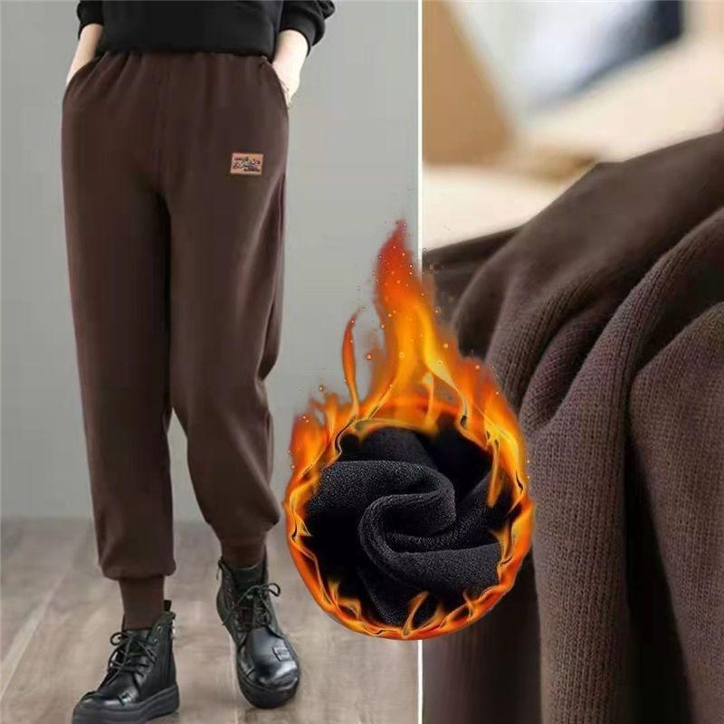 Women's Pants, Harem Pants, Autumn and Winter Thick Sports Pants, Korean Version of Loose Casual Plus Velvet Thick Pants