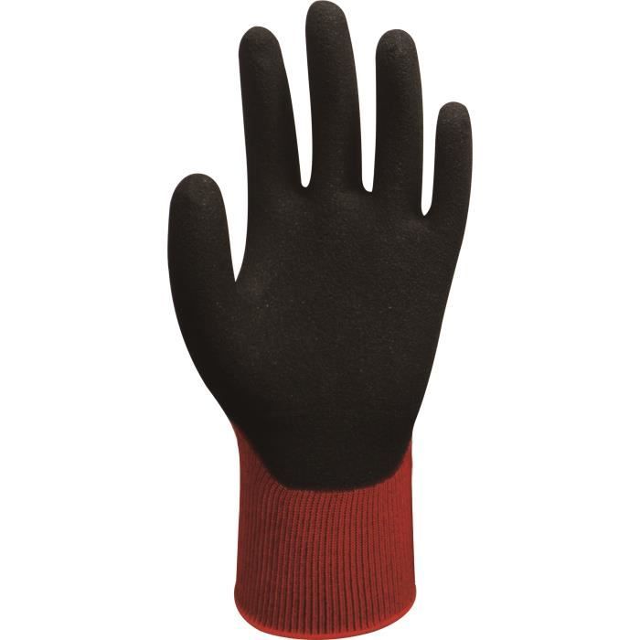 Gants de travail - WONDER GRIP - FLEX WG-500R - Rouge - Main - Doublure en nylon