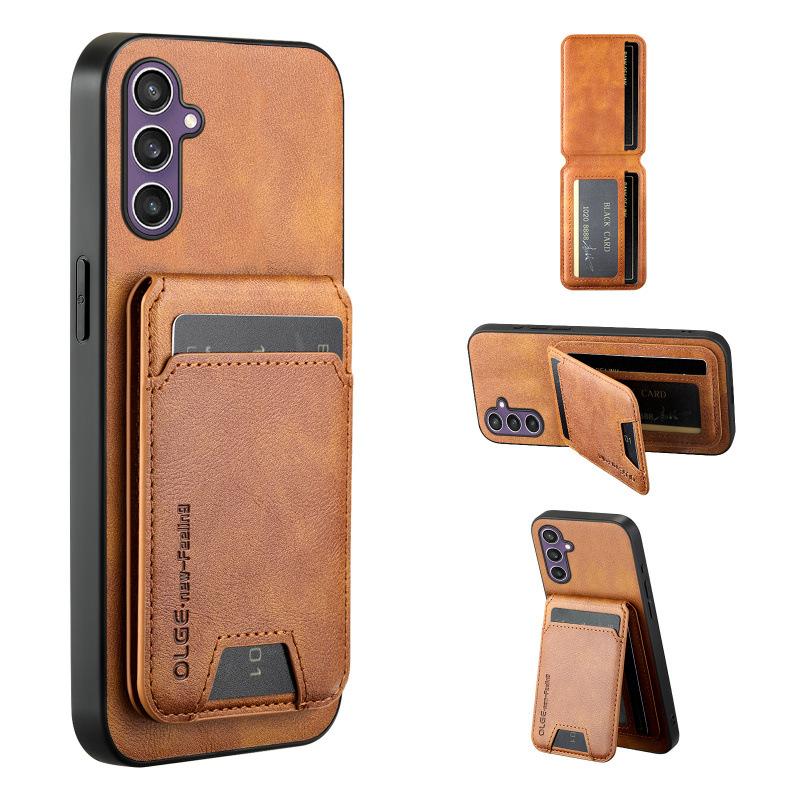Suitable for Samsung Galaxy S24 Mobile Phone Case 24FE Cow Pattern Leather Magnetic Card Case New S24Ultra