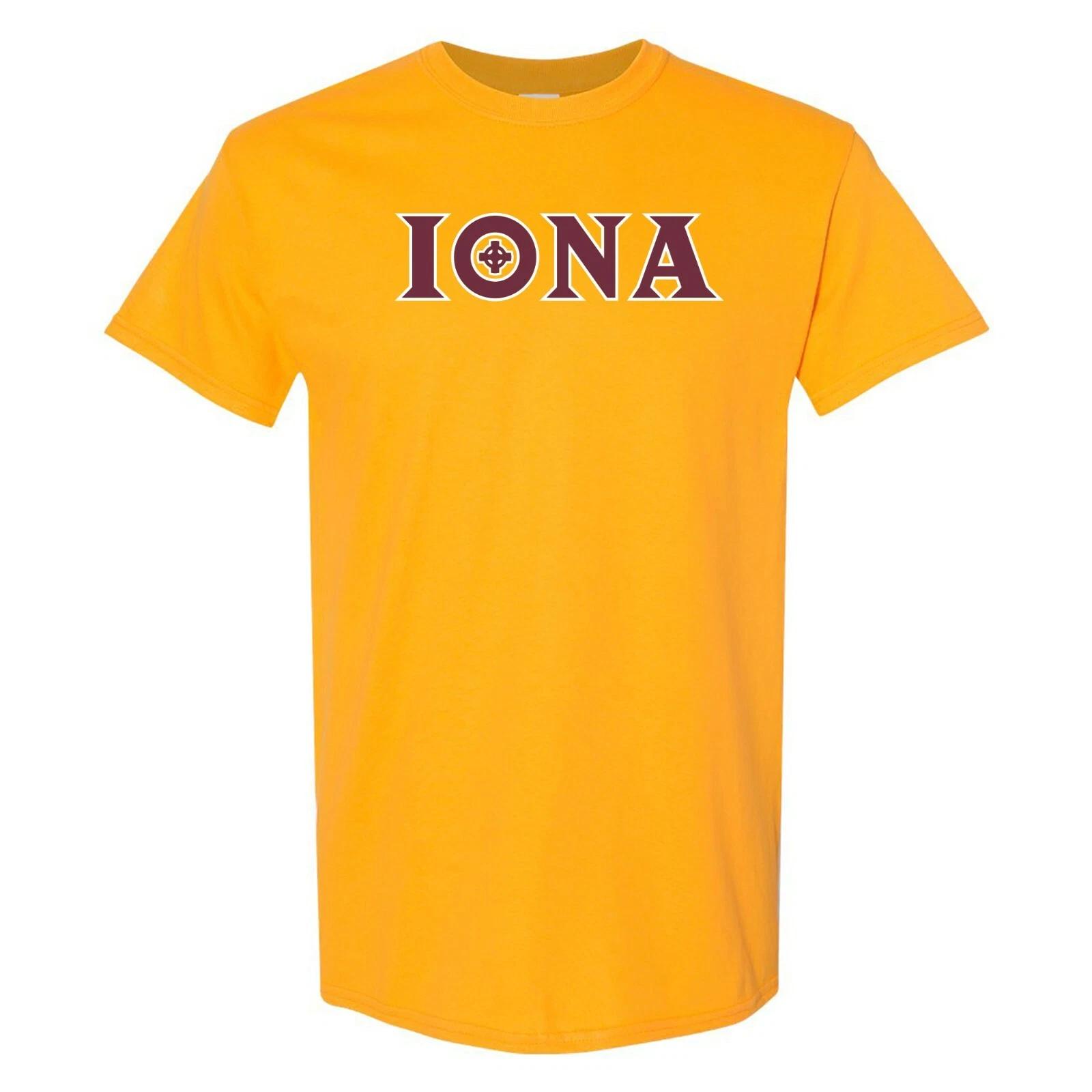 Iona University Gaels Secondary Logo Short Sleeve T-Shirt - Gold 3XL