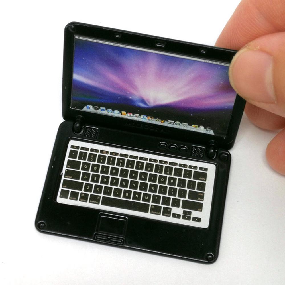 Doll House DIY Accessories Zinc Zinc Alloy Figurines Dollhouse Miniature Decoration Crafts Simulation Laptop