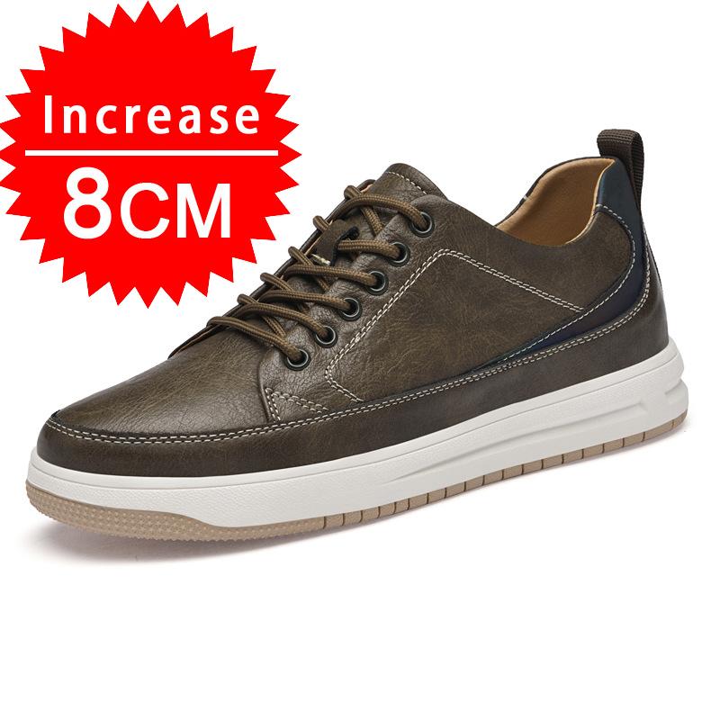 

Повседневная мужская обувь для увеличения роста Обувь для мужчин, увеличивающая рост Белые туфли Черные туфли 6/8 см Высокие туфли Кроссовки для увеличения роста 42
