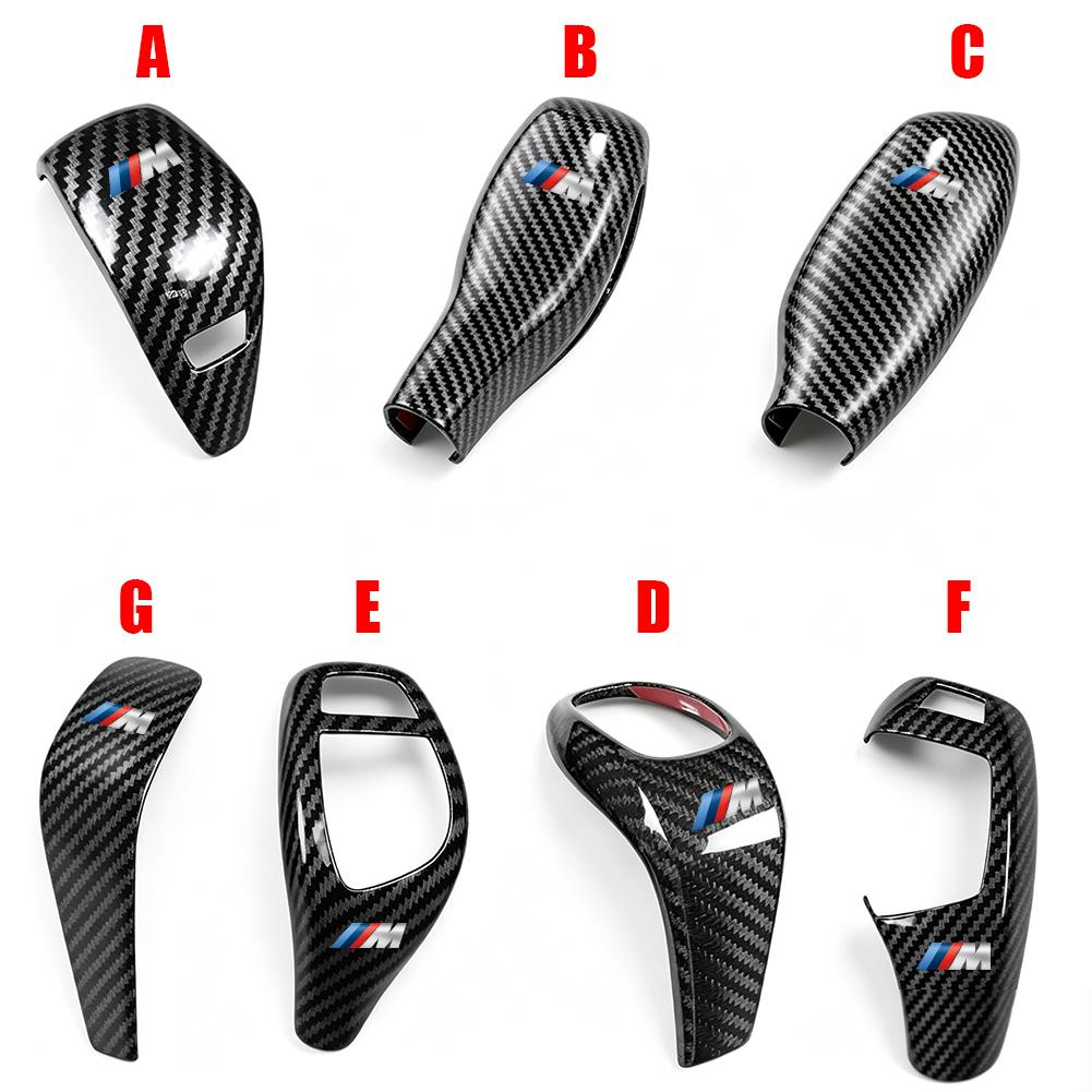 ABS Carbon Fiber Center Console Gear Shift Knob Trim Cover Accessories Stickers For BMW G80 G06 G07 G42 G14 G15 G16 F82 F20 F21 PCVHD1