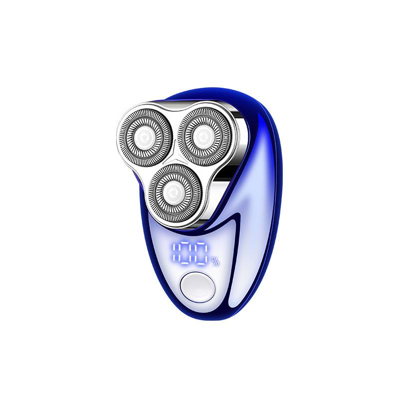 

New shaver three-head digital display shaver waterproof washing electric shaver three-ring magnetic USB rechargeable body washing