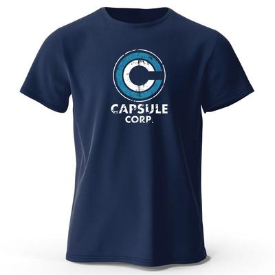 Capsule Corp Baumwolle Lustiger Druck Japan Anime Herren T-Shirt Tee Sommer Streetwear Oberteile Mode Marke T-Shirt Kleidung
