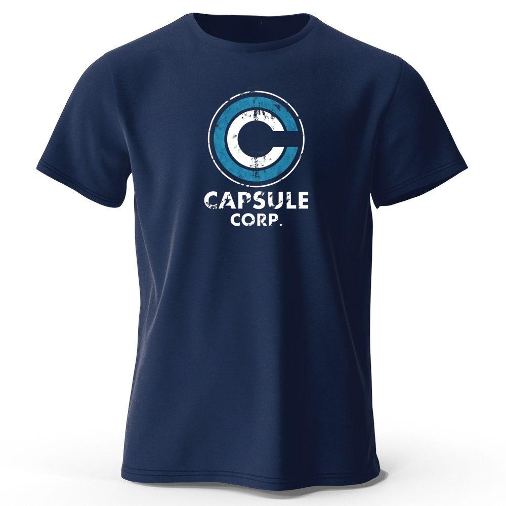 Capsule Corp Cotton Funny Printing Japan Anime Men T Shirt Tee Summer Streetwear Tops Fashion Brand Tshirt Clothing