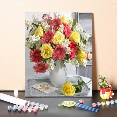 DIY Paint By Numbers Oil Painting Kit Canvas DIY Oil Painting By Numbers Wall Art Decorations for Home Gift Arts & Hobbies