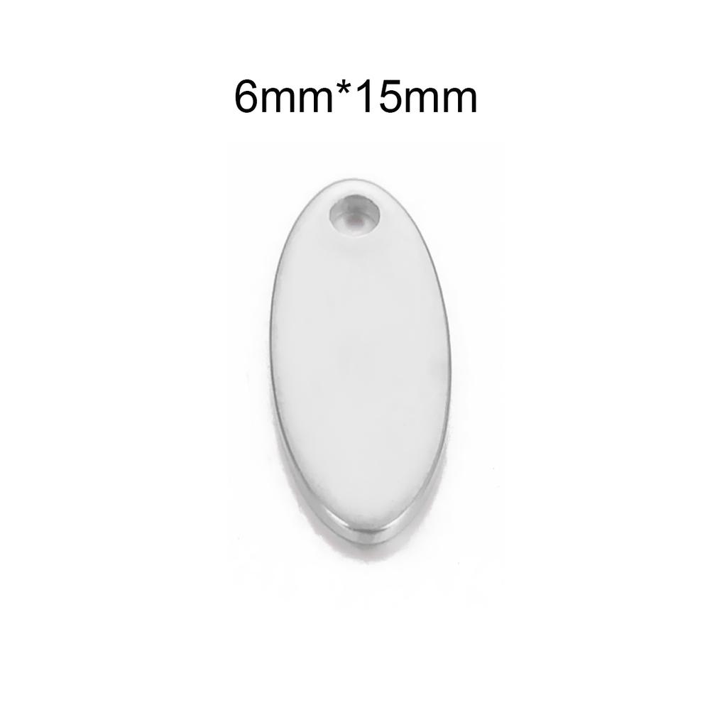 20 Stück/Los Edelstahl Herz Quadratische Form Kleine Leere Anhänger Charms für DIY Schmuckherstellung Personalisierte Namenslogo Scheibe 3 Farben