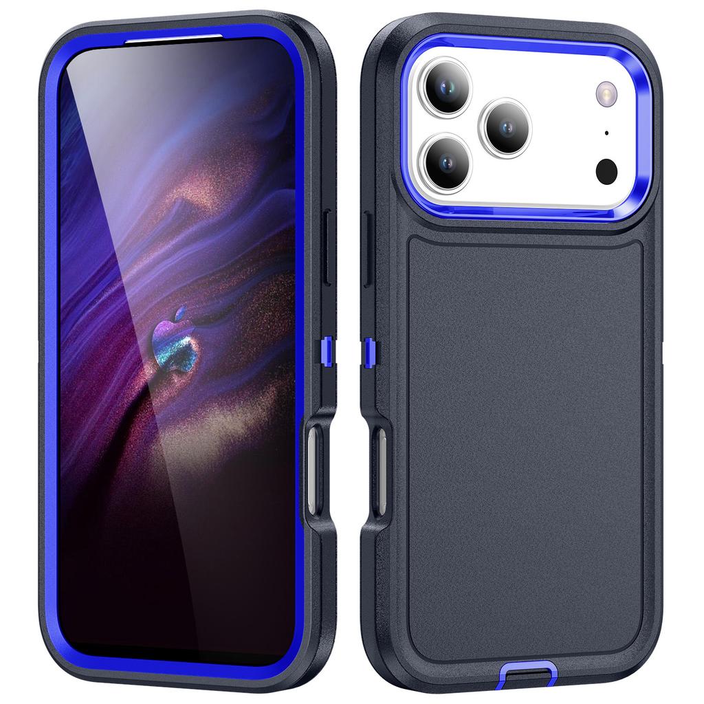 For iPhone 17 Pro Max Case PC+Silicone+EVA 3 in 1 Shockproof Phone Cover