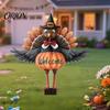Autumn Harvest Lawn Ornaments Thanksgiving Turkey Garden Stake, Wizard Hat with Pumpkin Ornament, Stakes Waterproof Acrylic Yard Welcome Sign