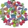 12mm Flower Shaped Beads, Mixed Candy Colors, Acrylic, Large Hole, DIY Accessories.
