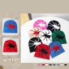 Halloween Jacquard Spiders Hat Knit Windproof Hat for Adult Winter Cycling Ski