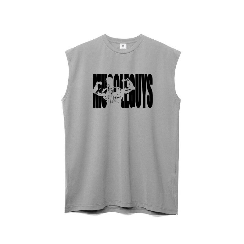 Do The Work Новое поступление, летняя мужская быстросохнущая дышащая модная повседневная мужская сетчатая майка с круглым вырезом и буквенным принтом для улицы M серый