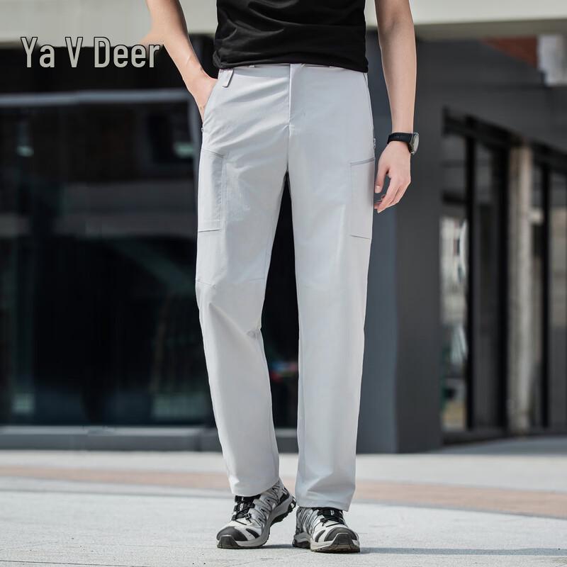 Yalu Men s Pure Cotton Lightweight Multi-Pocket Cargo Pants L