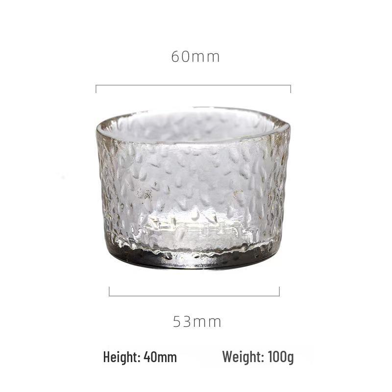 Japanese Crystal Glass Kung Fu Tea Cup with Gold Painting - Small Tasting Bowl