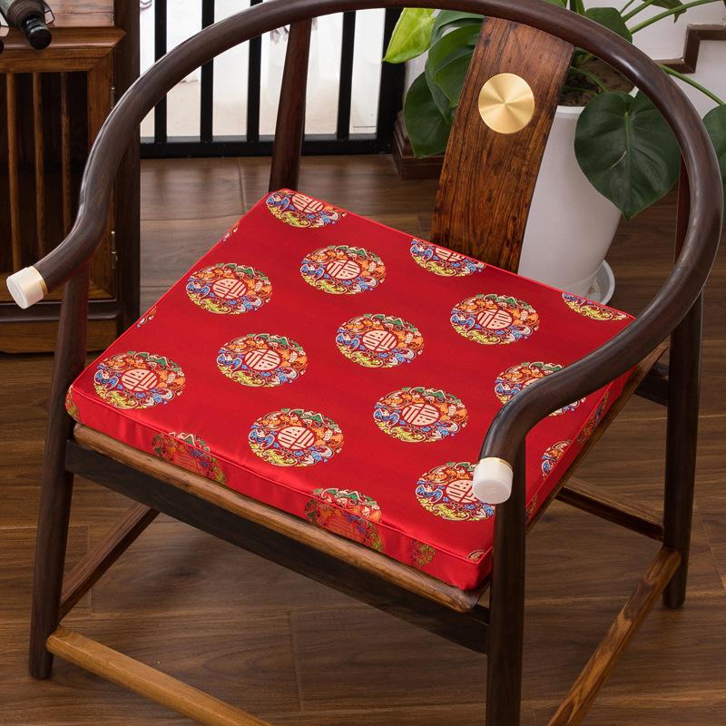 Chinese Style Chair Pad Solid Wood Furniture Chair Soft Cushion Tea Room Decoration Vintage Chair Cushion Thickened 50cm