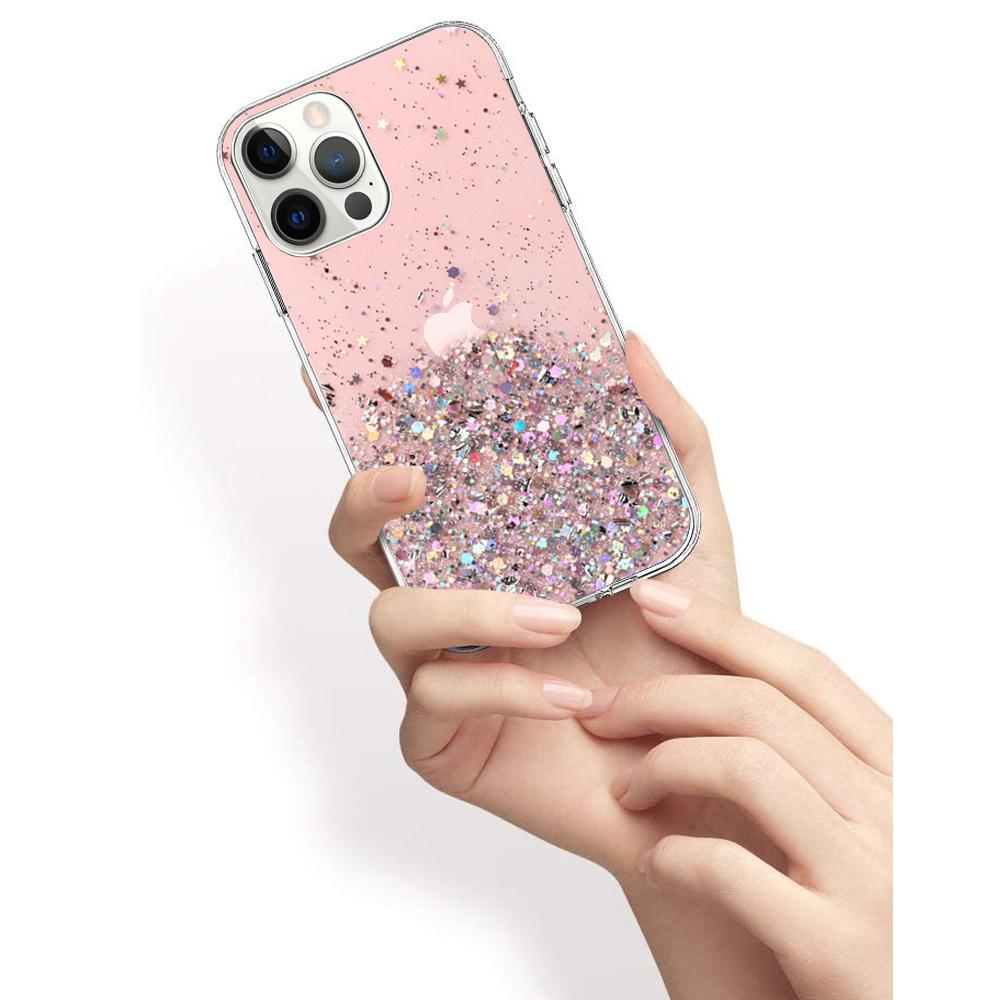 iPhone 13 Pro Case, Glittery, Pink