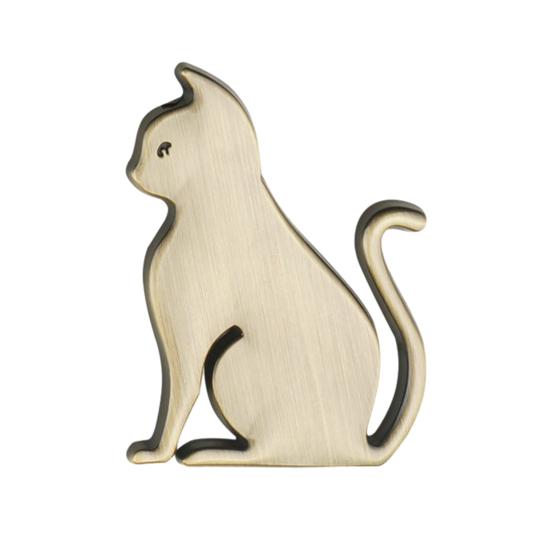 Car Decal Metal Cat 3D Animal Emblem for Scratch Hiding Chrome Finish Zinc Alloy Sticker for Body And Trunk Weatherproof Outdoor Use