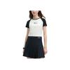 FILA Ice Silk Sun Protection Comfortable Casual Round Neck Short Sleeve Raglan T-Shirt Women Tops Black F51W429101F-BK