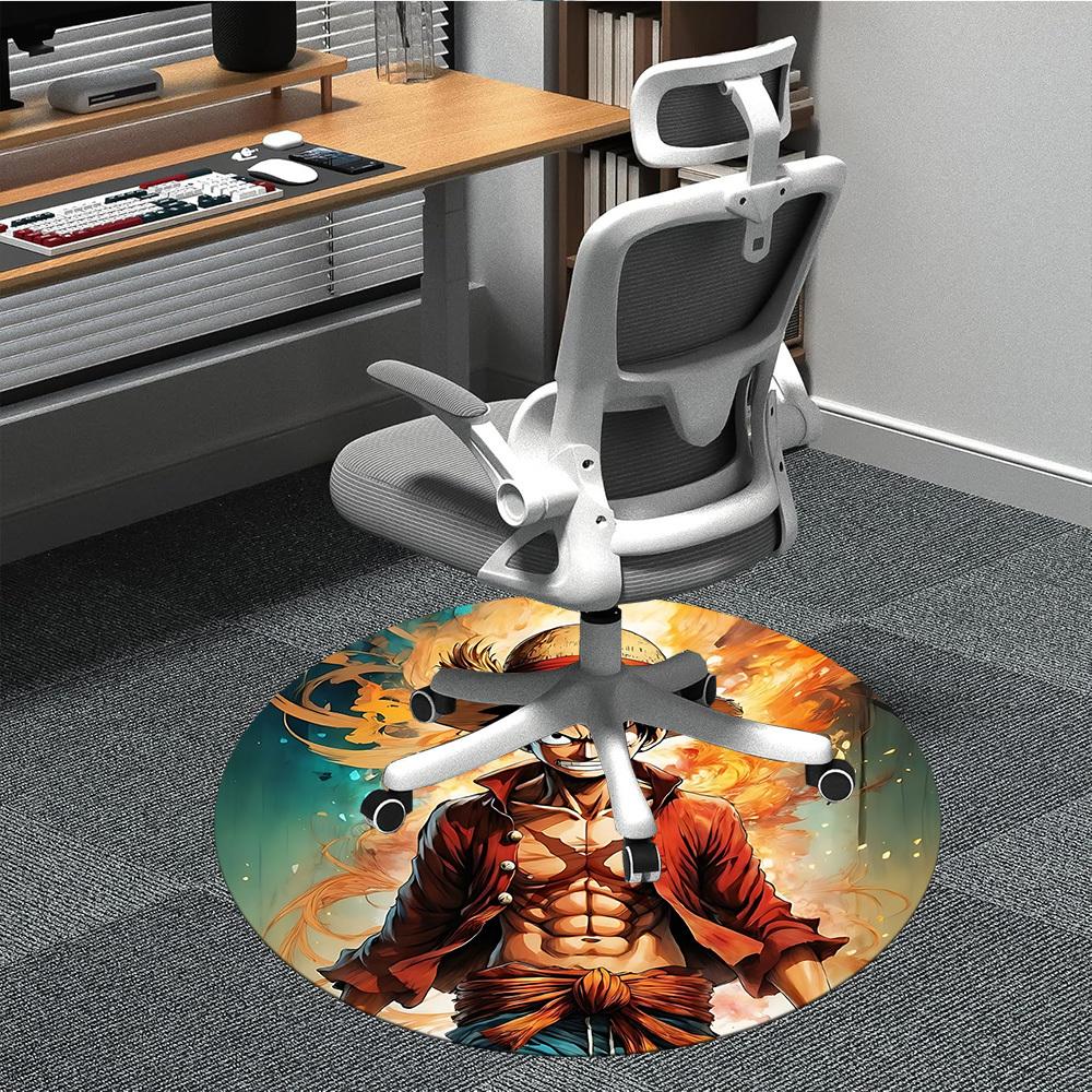 

1pc Luffy One Piece Office Round Area Rug, Under Office Chairs Bedroom Living Room Home Decor, Room Deco, Available in Various Sizes121 80cm by 80cm