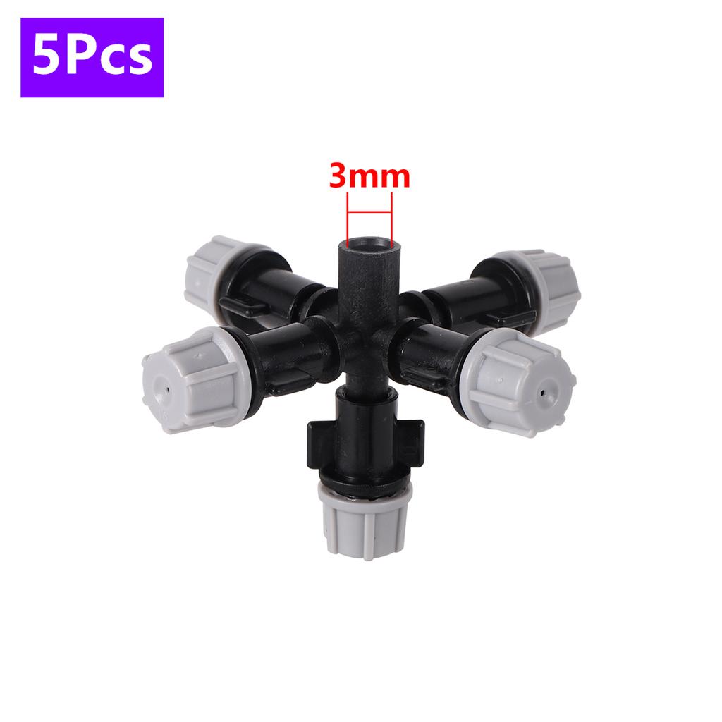 4/5/6/7 Multi-Nozzle Misting Sprinkler Kit 1/2" Male/Female Thread Sprayer 3/5mm Interface Ground Rod Anti-drip Device Sprinkler
