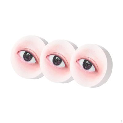 3 Stück Wimpernschwämme zum Üben, Augenförmiger Schwamm, Wimpernwerkzeuge, Tragbares Mapping