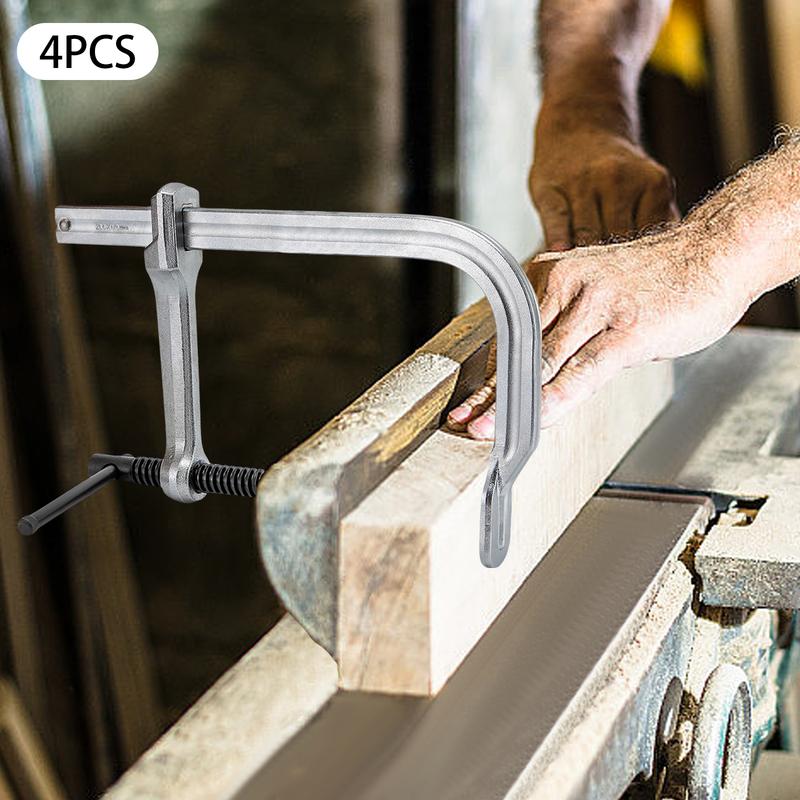 4-piece F Welding Clamps, Drop-forged Bar Clamp,  Mini High Strength F Clamps for Handle Heavy