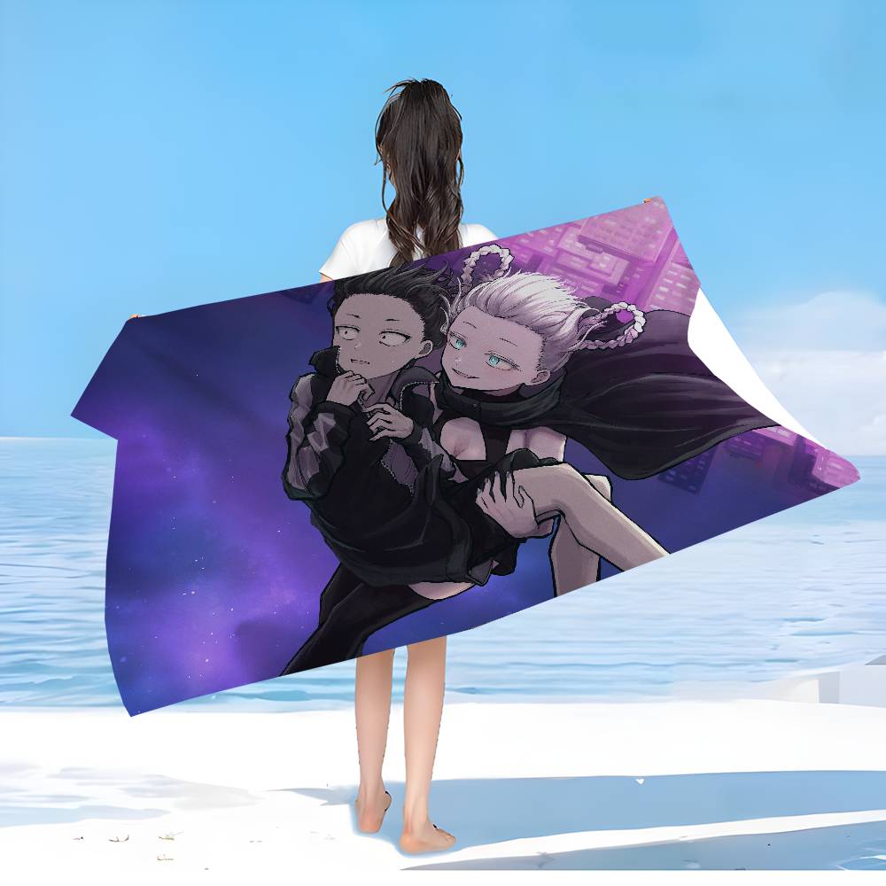 Japanese Call of the-Night Bath Towel Microfiber Soft Water Absorbing Breathable For Girl Kids Decorative Cartoon Beach Towel