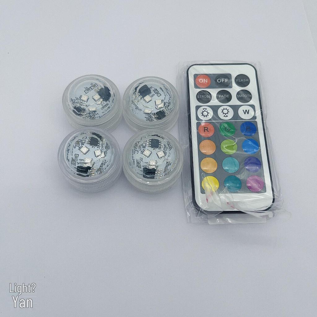 RGB Seven-Color Wireless LED Diving Lights: High-Brightness, Waterproof, Remote-Controlled for Fish Tanks & Pools