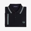 [M3600] Twin Tip Fred Perry Shirt - Navy/Ecru/Silver Blue Afpm2G33600-74C