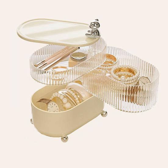Multi-functional Storage Box 45720 Layers Rotatable Dust-proof Home Office Bathroom Countertop Cosmetic Jewelry Stationery
