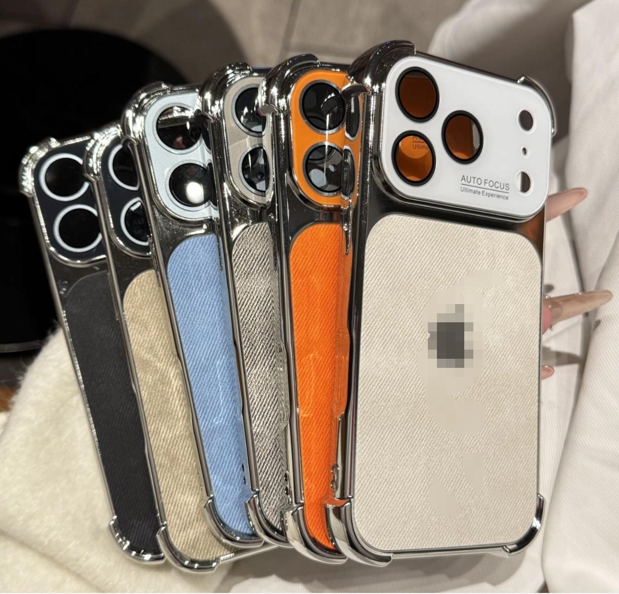 

Premium Denim Pattern Case for iPhone 14/15/16 Pro/17 Promax – Drop-Proof, Full Coverage 13 Pro Max чёрный