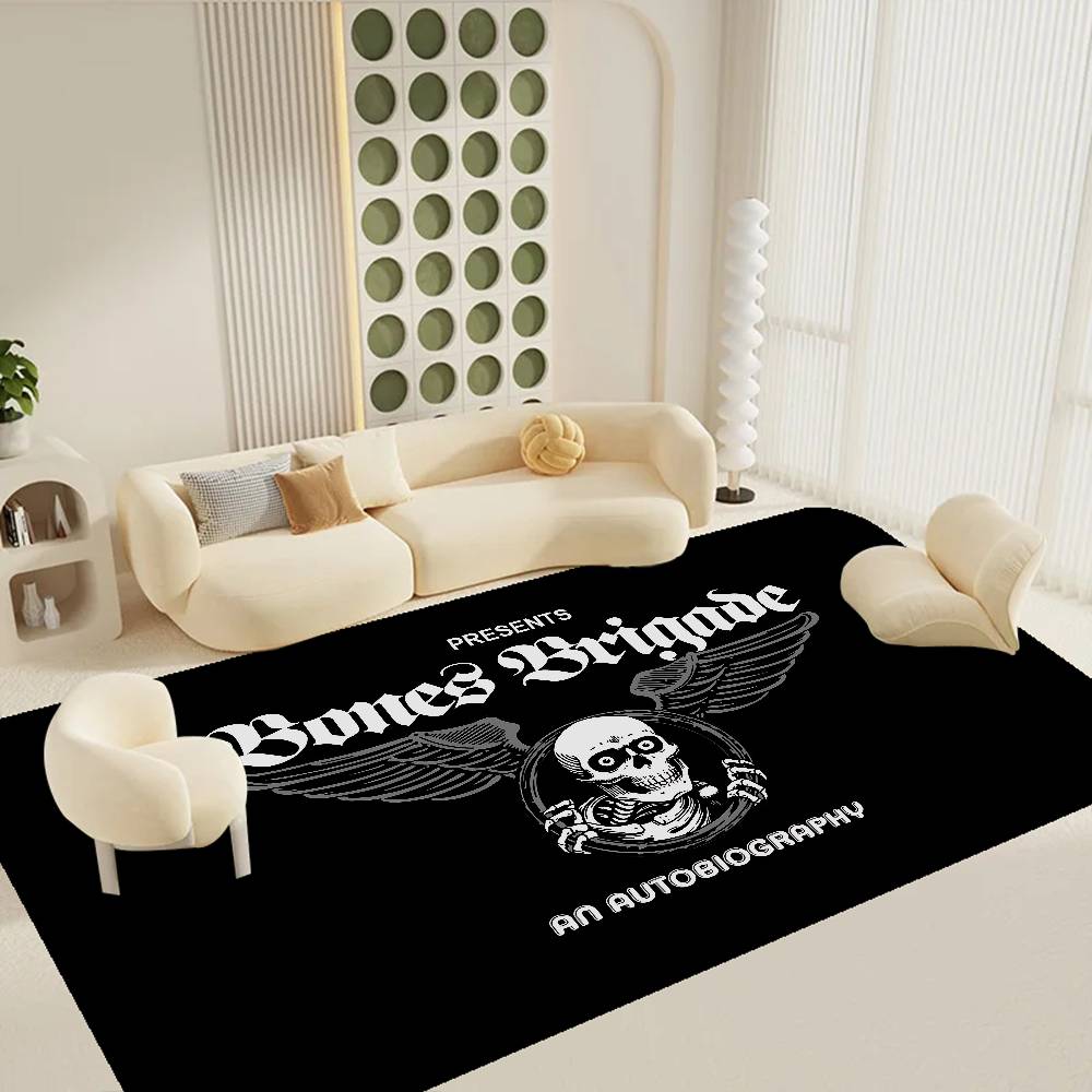 

Skateboard P-Powells Wing Skull P-Peraltas Door Mat Nordic Style Bedroom Living Room Doormat Home Balcony Anti-Slip Alfombra 40x60cm