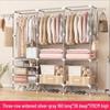 Floor-Standing Multi-Layer Coat and Clothes Rack with Storage Shelves for Dormitory or Home Use