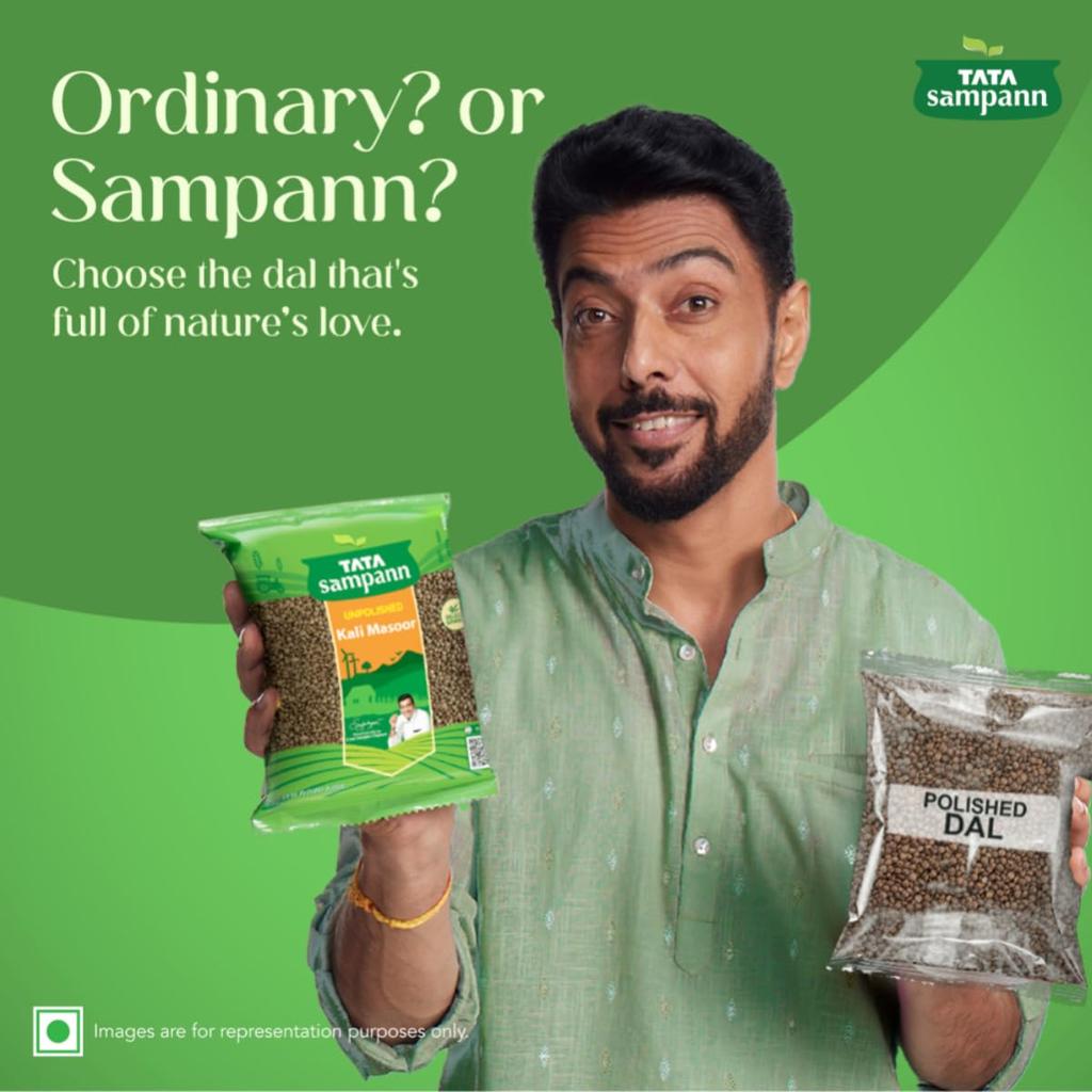 Tata Sampann Unpolished Kali Masoor Dal 1kg Premium Quality Wholesome Protein-Rich Pulses for Easy Meals