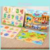 Wooden Educational Puzzle For Kids With Fruits Animals And Numbers For Early Learning