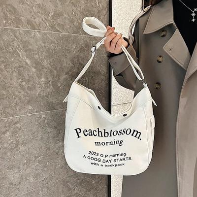 Canvas Tote Bag New Underarm Portable Large Capacity Women's Shoulder Messenger Bag
