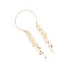 Elegant Long Tassels Necklace with Faux Coin Pendant for Women Perfect for Evening Gowns and Business Meetings