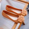 Fashion 2024 New Women's Sandals Solid Color Flat Bottom Fashion Round Head Summer Outerwear Daily Casual Flat Bottom Single Shoe