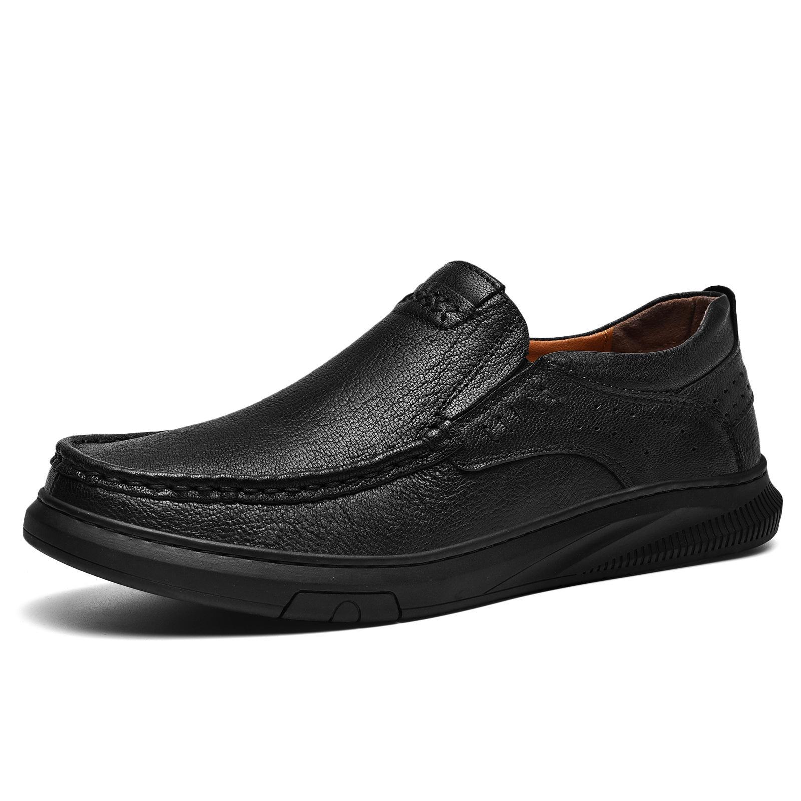 Men s Genuine Leather Slip-On Moccasins - Comfortable Casual Driving Shoes for Spring and Summer. 38