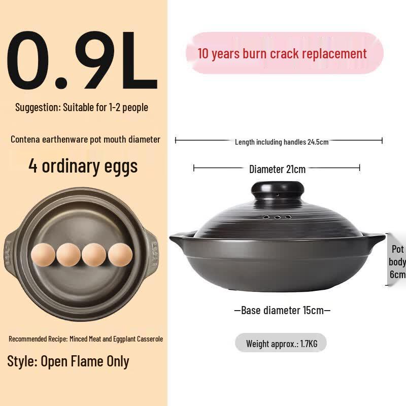 Natural Chef S9 Series Ceramic Clay Pot