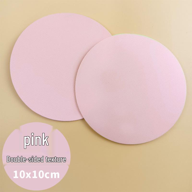 Cross-Border Double-Sided PU Leather Waterproof Non-Slip Coasters - Customizable Corporate Logo Insulation Pads
